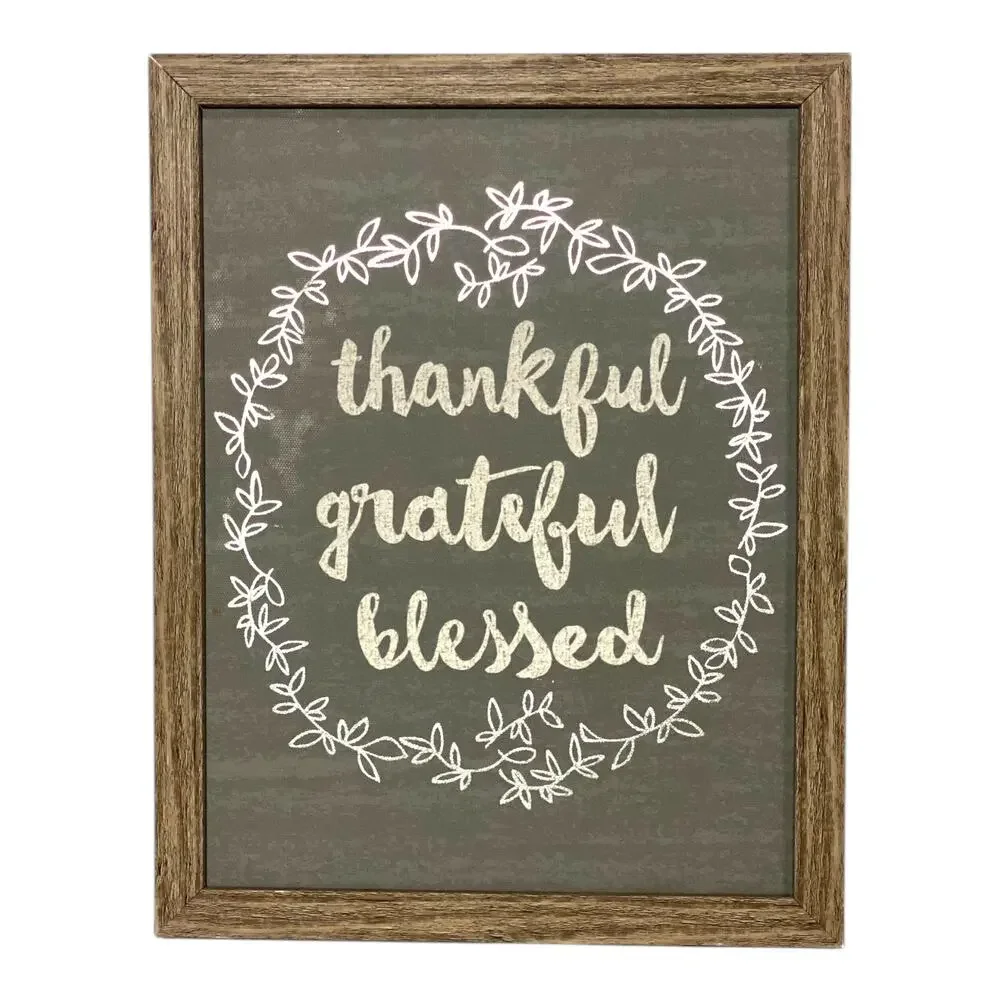 Colleen Karis Designs Thankful Grateful Blessed Wood Sign 11
